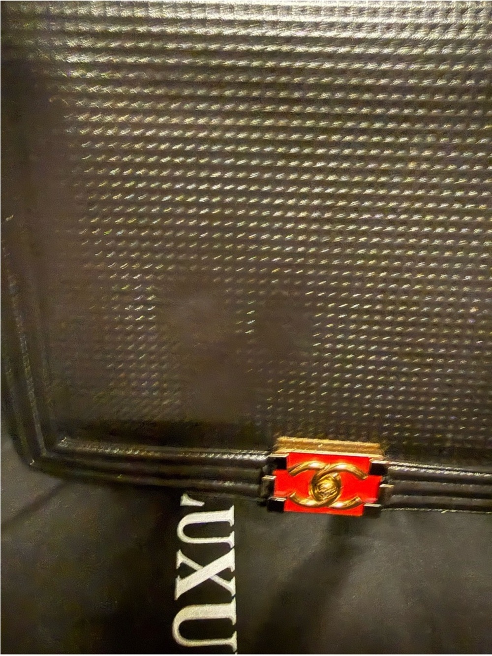 Chanel Lambskin Large Boy Bag Red accent CC. - Picture 8 of 13